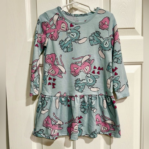 NWT Disney Stitch and Angel long sleeve dress - 3T - Picture 1 of 4